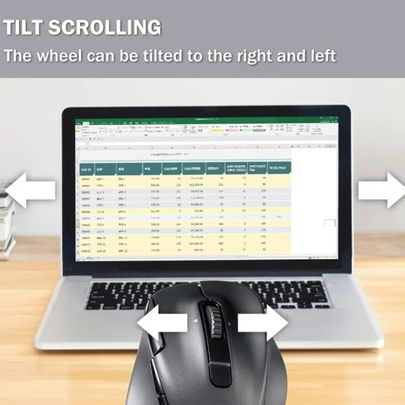 ELECOM EX-G PRO Ergonomic Mouse,Multi-Device Bluetooth or Wireless USB,Silent - Picture 4 of 8